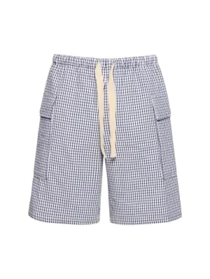 After Pray   Wide check cargo shorts 