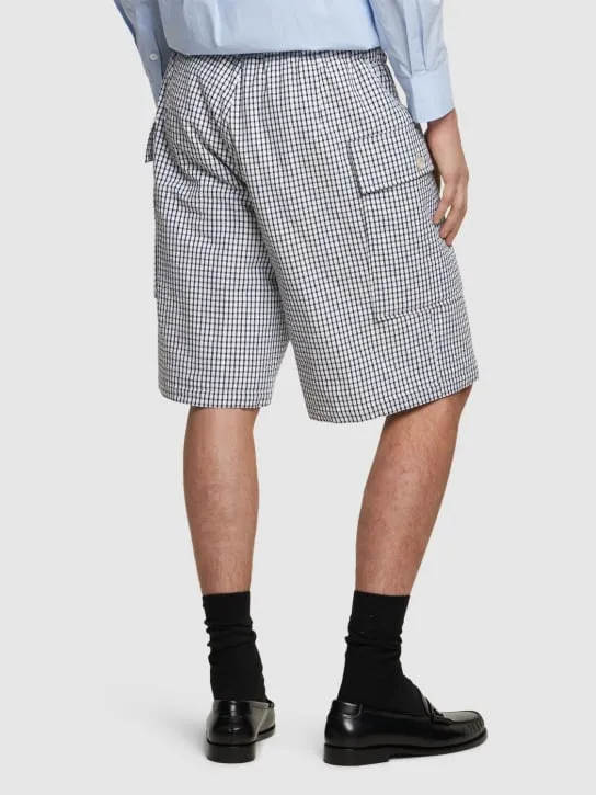 After Pray   Wide check cargo shorts 