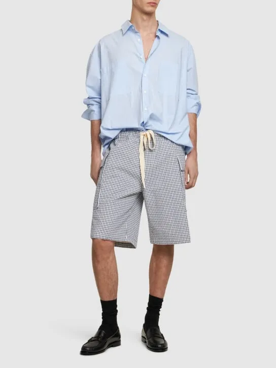 After Pray   Wide check cargo shorts 