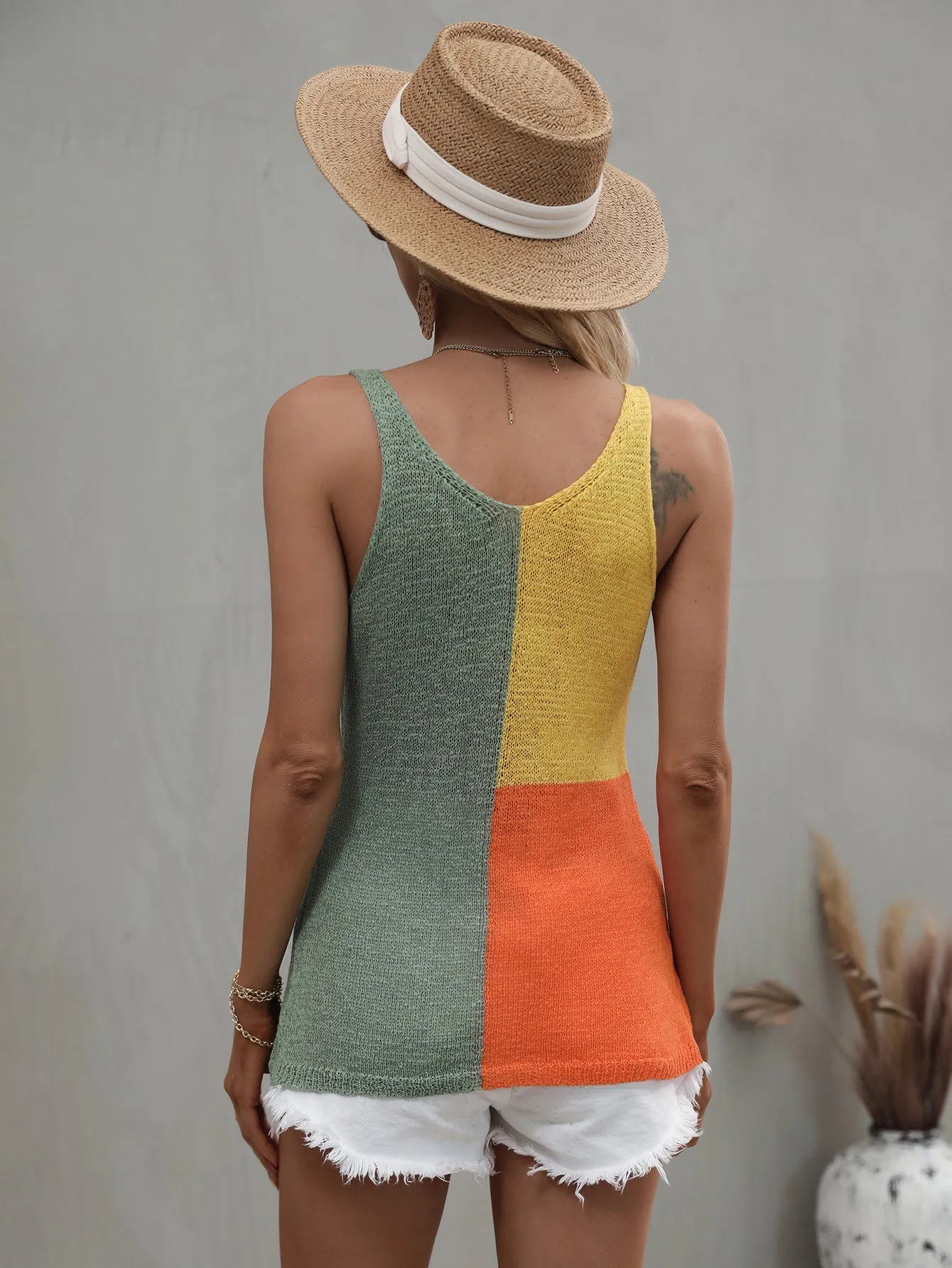 BABETTE KNIT TANK - SAGE