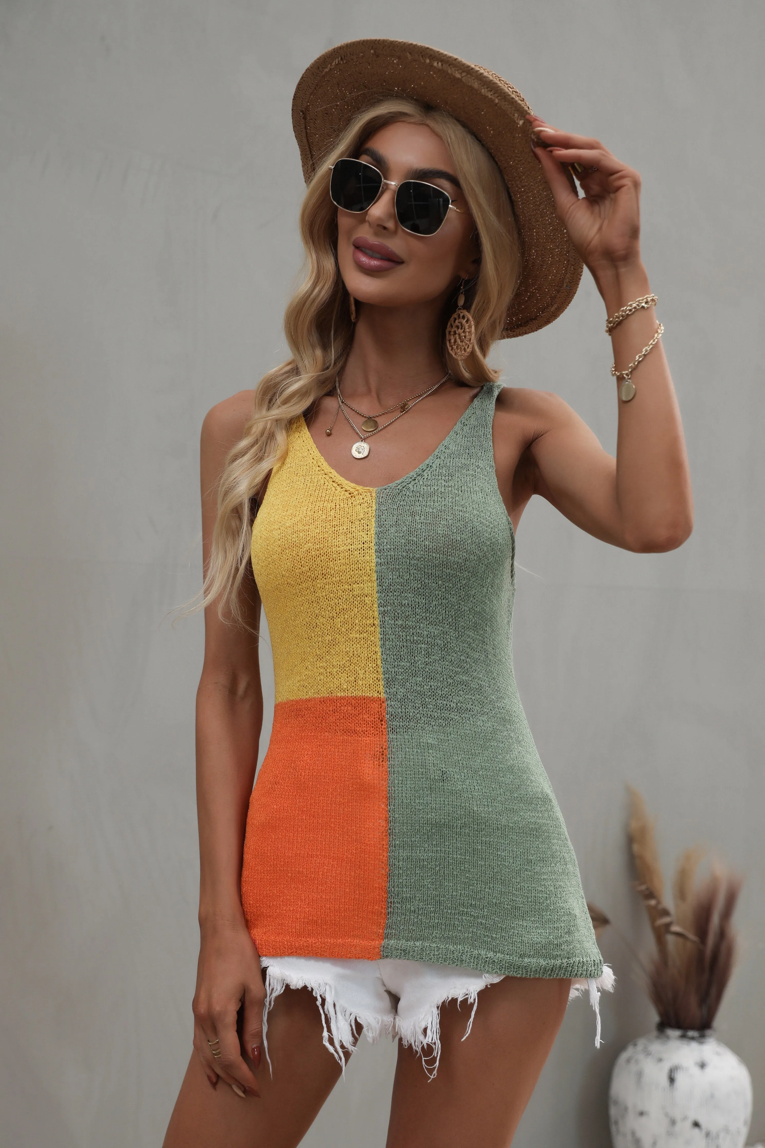 BABETTE KNIT TANK - SAGE