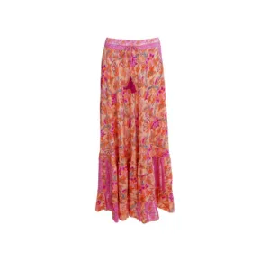 Black Colour BC LUNA MAXI FRILL SKIRT Peach Pink