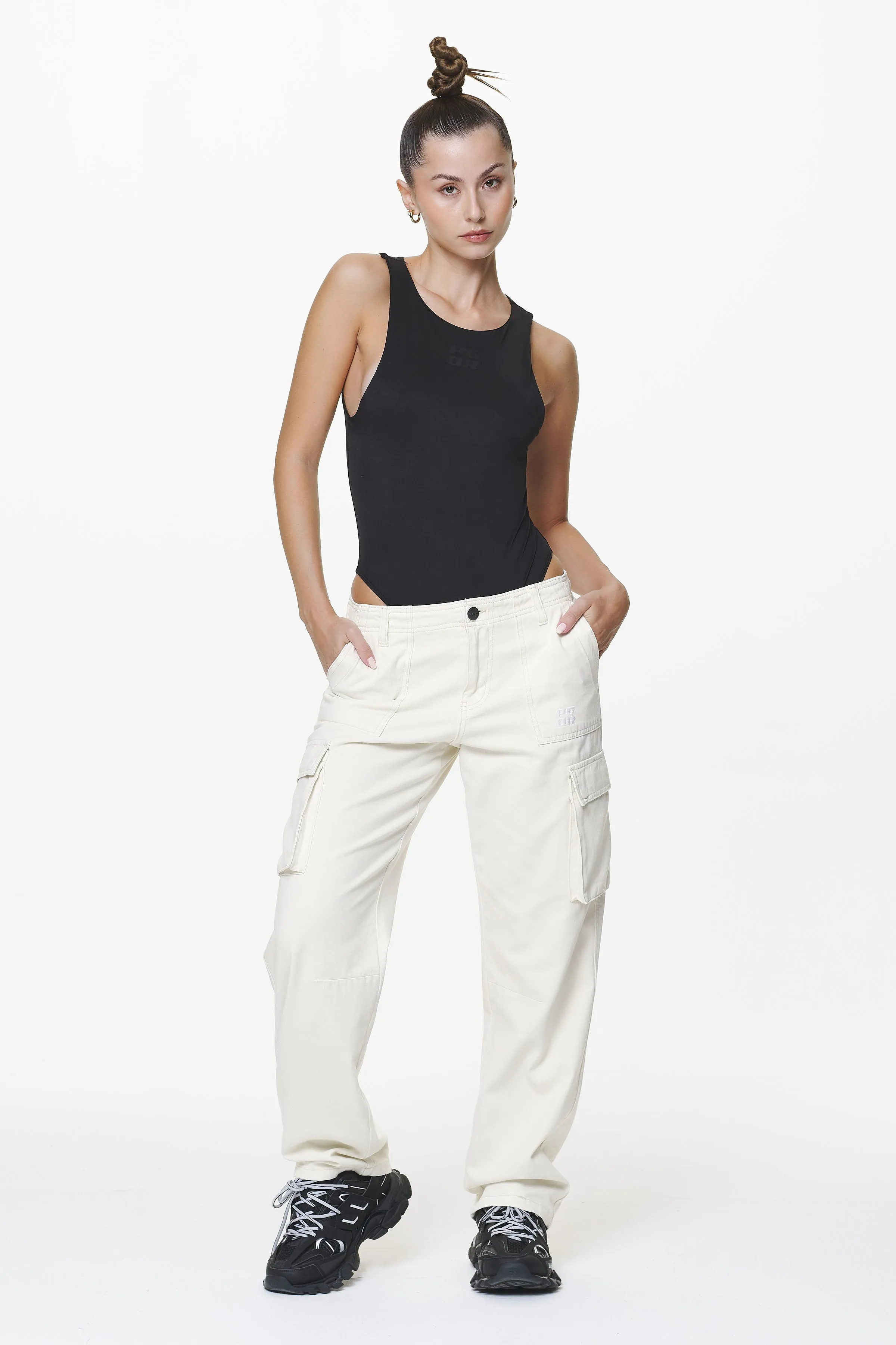 Bodo Wide Cargo Pants Salty Cream