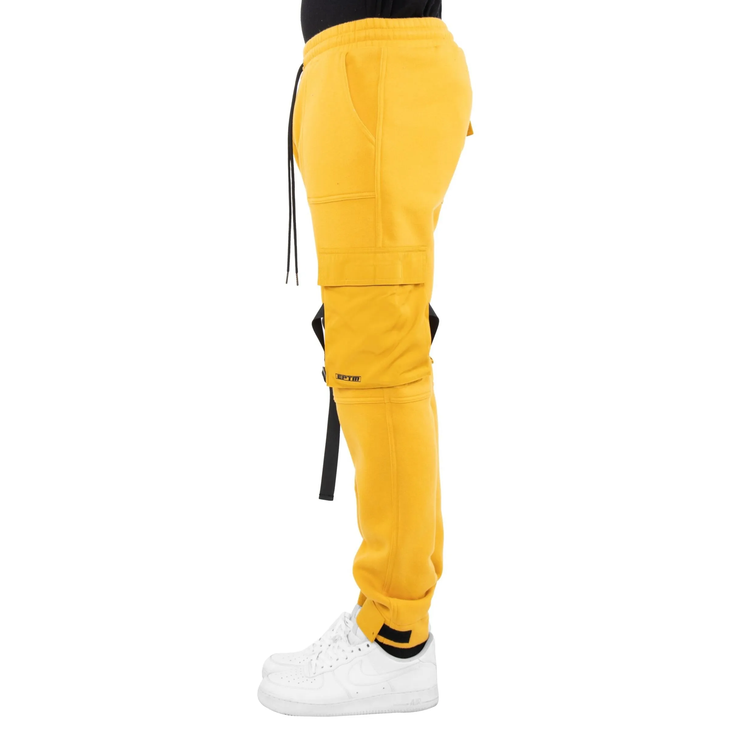 CARGO PANTS NYLON STRAP MUSTARD
