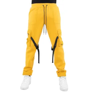 CARGO PANTS NYLON STRAP MUSTARD