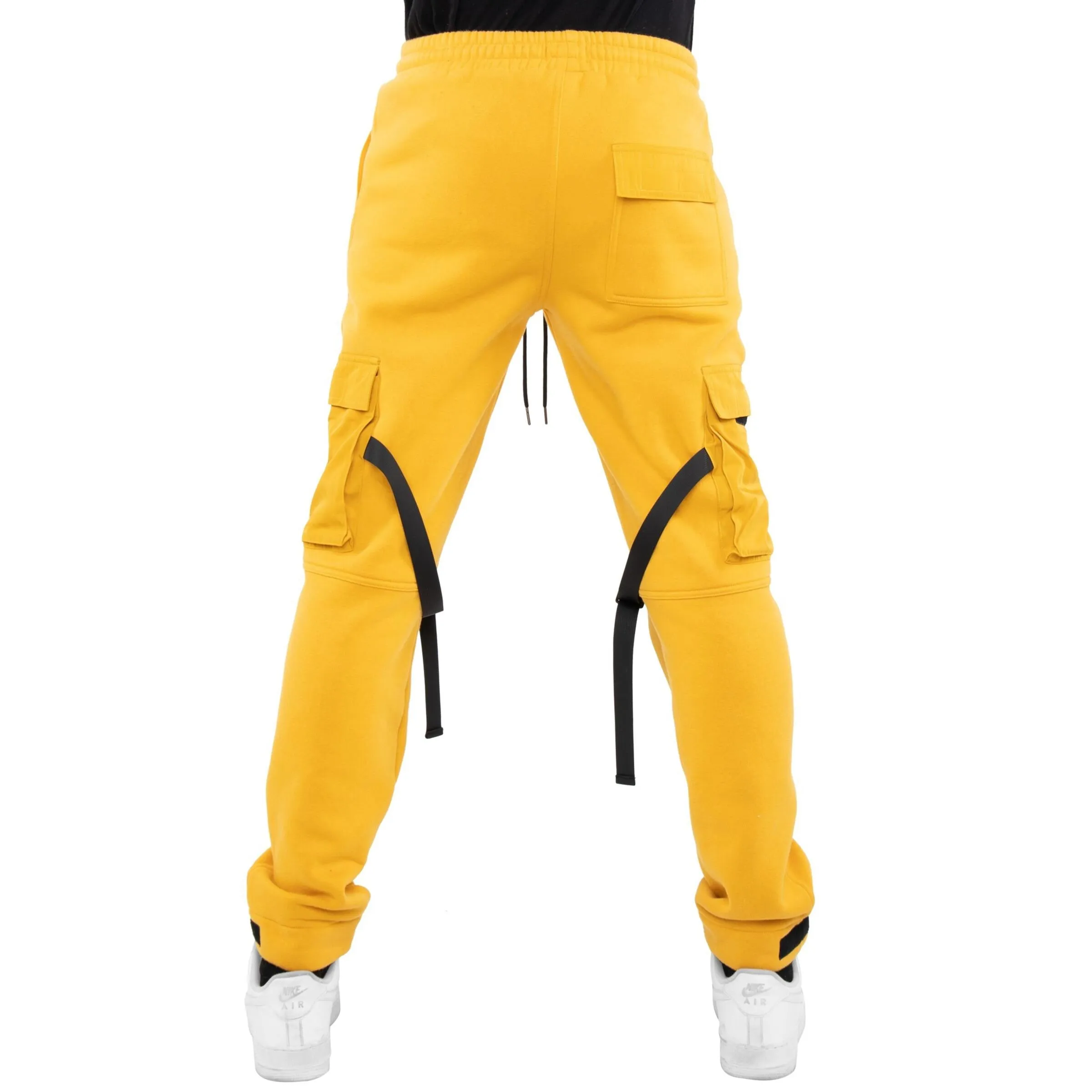CARGO PANTS NYLON STRAP MUSTARD