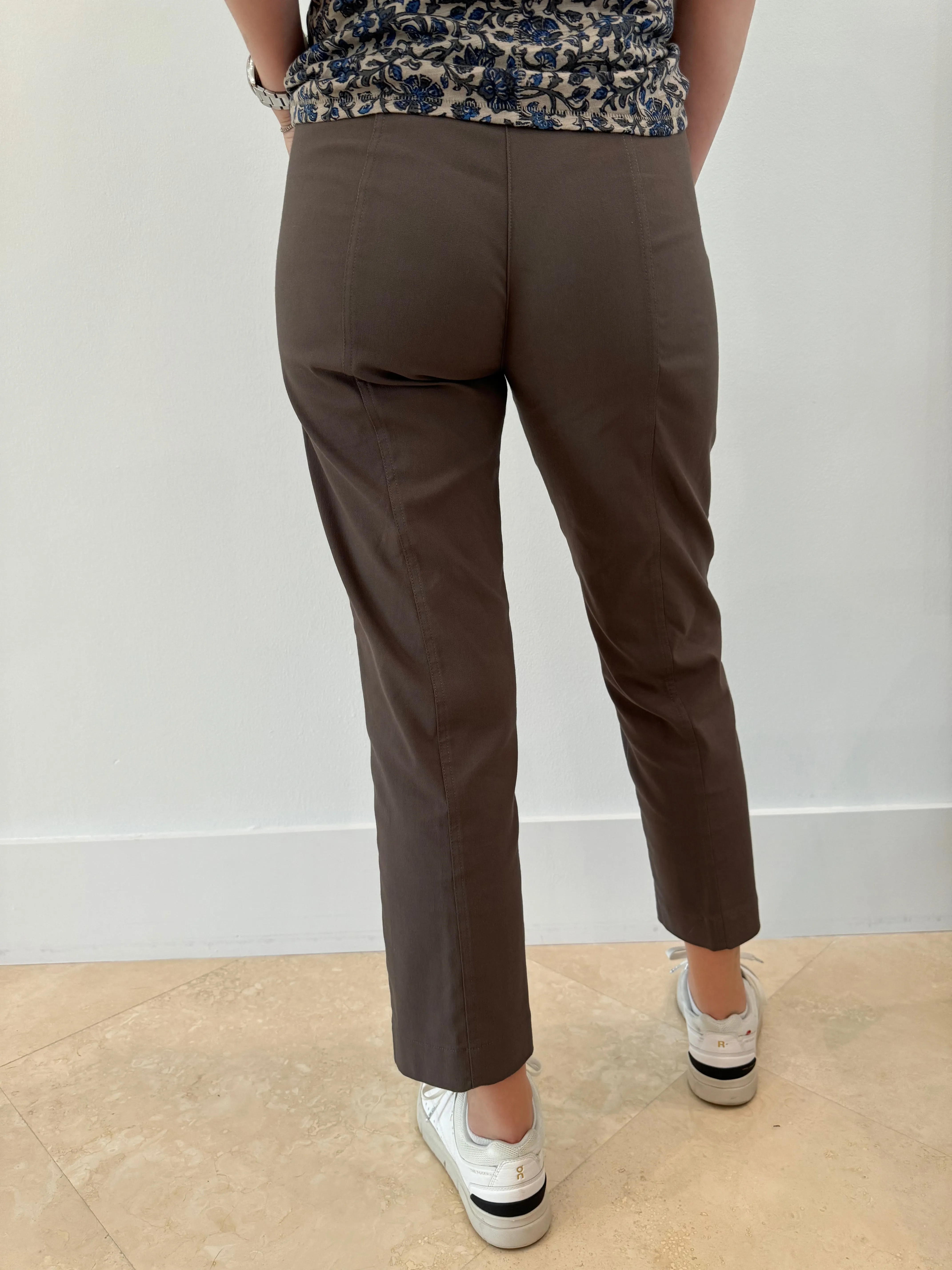 Crop Cargo Pants With Rivet Details - Toast