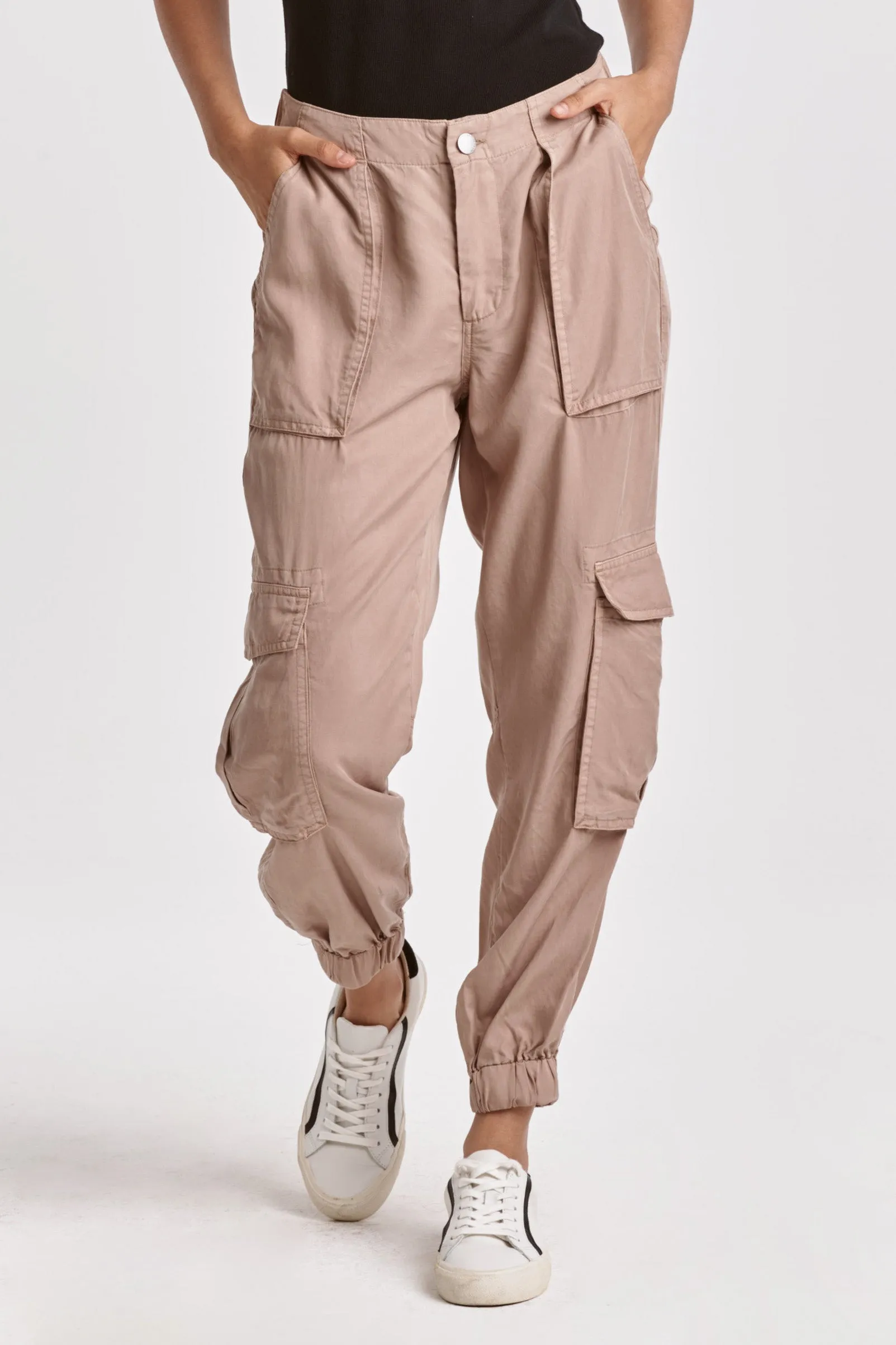 DJ Sandy High Rise Cargo Pants- Sand