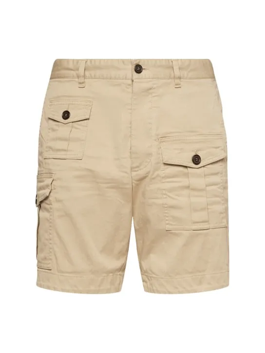 Dsquared2   Sexy cargo cotton drill shorts 