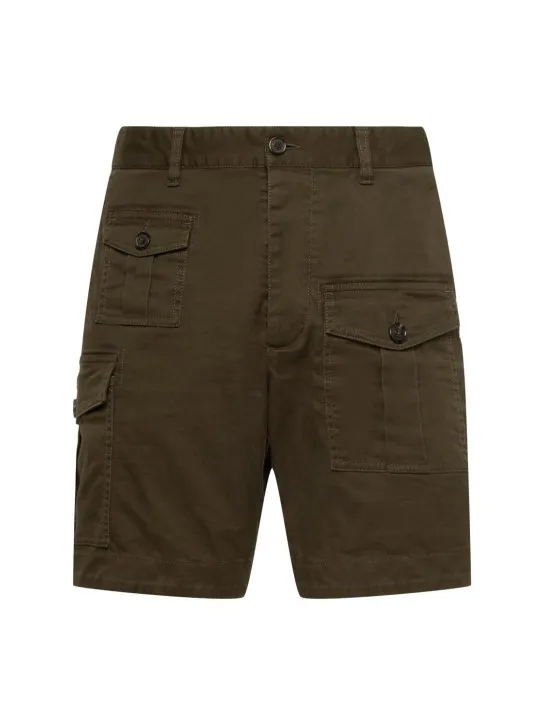 Dsquared2   Sexy cargo cotton drill shorts 