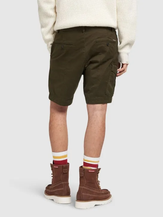 Dsquared2   Sexy cargo cotton drill shorts 