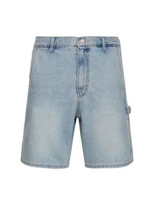 Dunst   Curved denim cargo shorts 