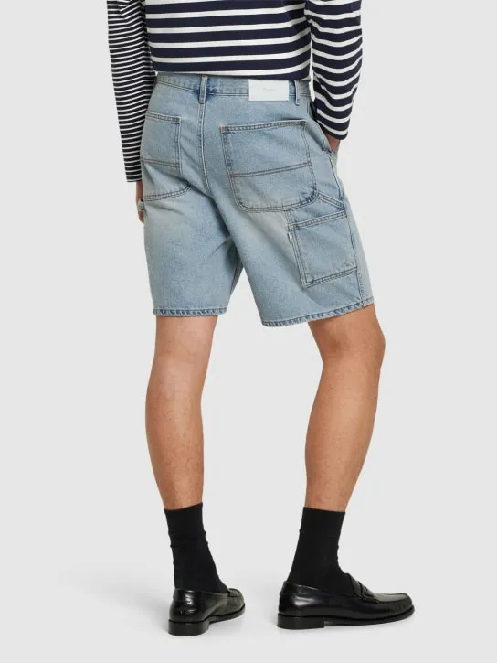 Dunst   Curved denim cargo shorts 