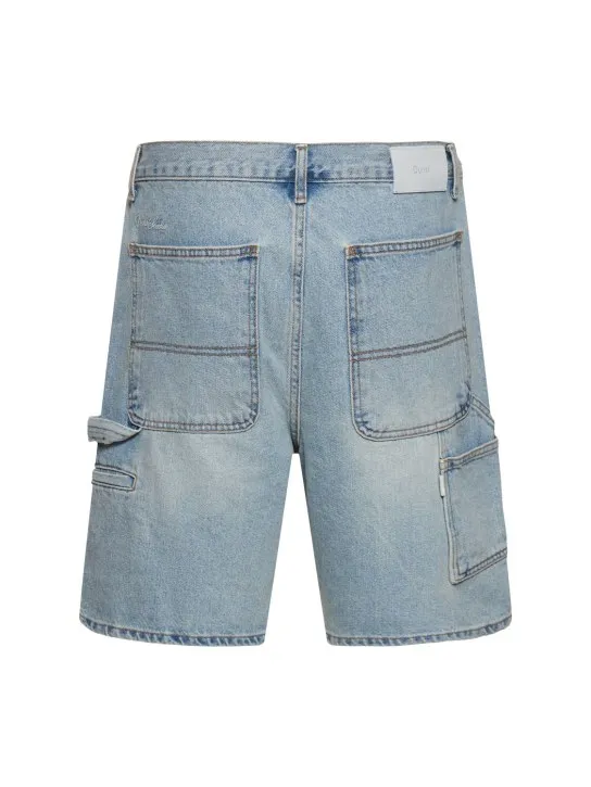 Dunst   Curved denim cargo shorts 