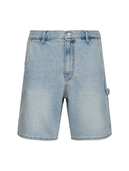 Dunst   Curved denim cargo shorts 