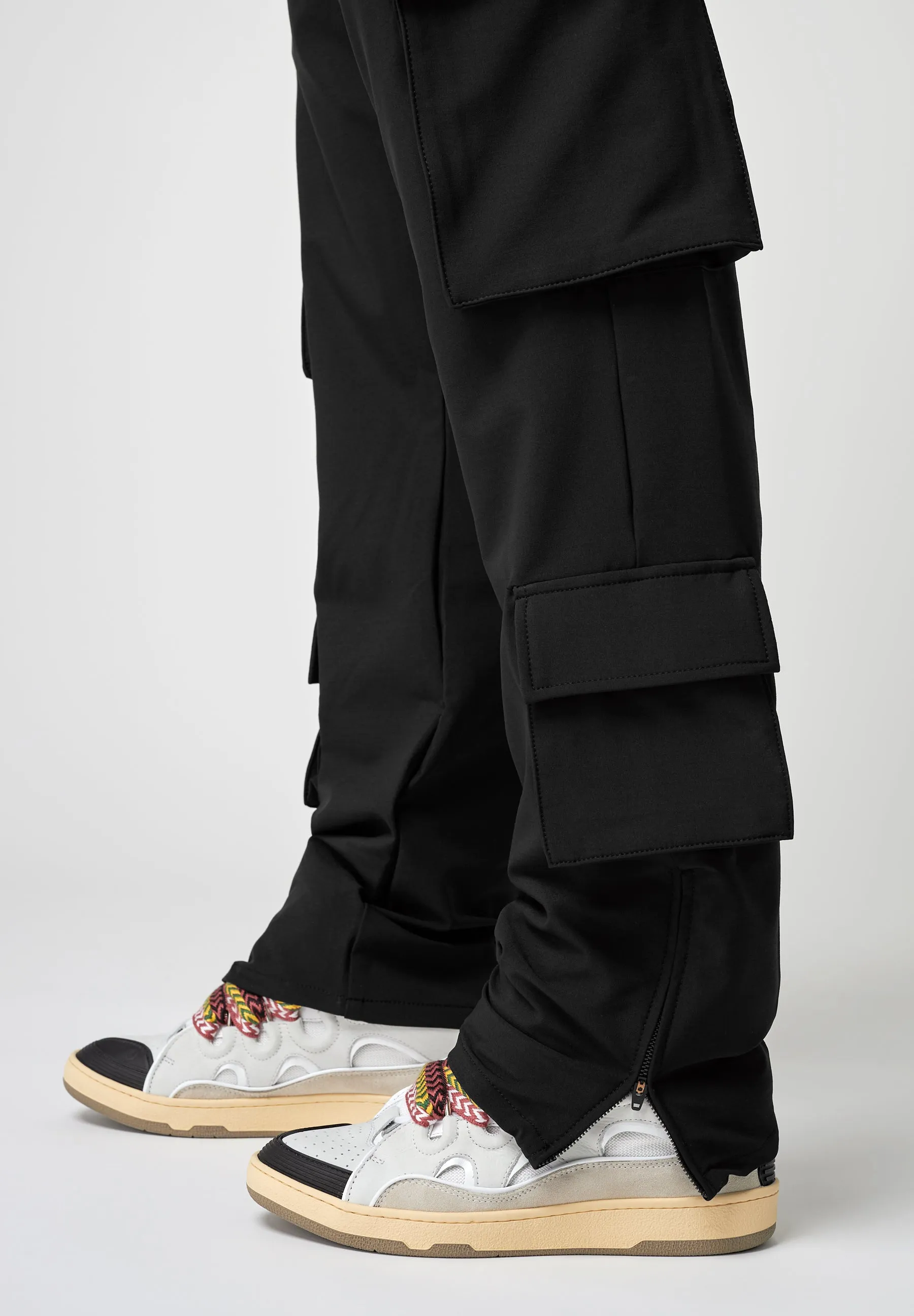 EightyFive Pocket Nylon Cargo Pants black