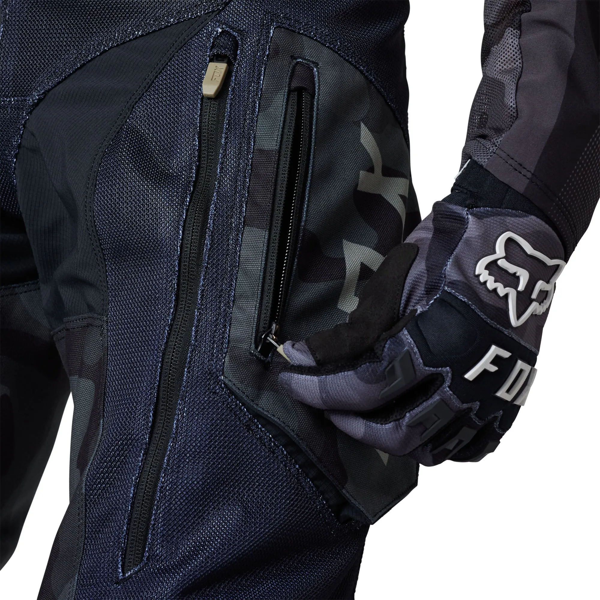 Fox Racing  Mens Ranger Air Off Road Pants Double-Layer Knee System Black Camo