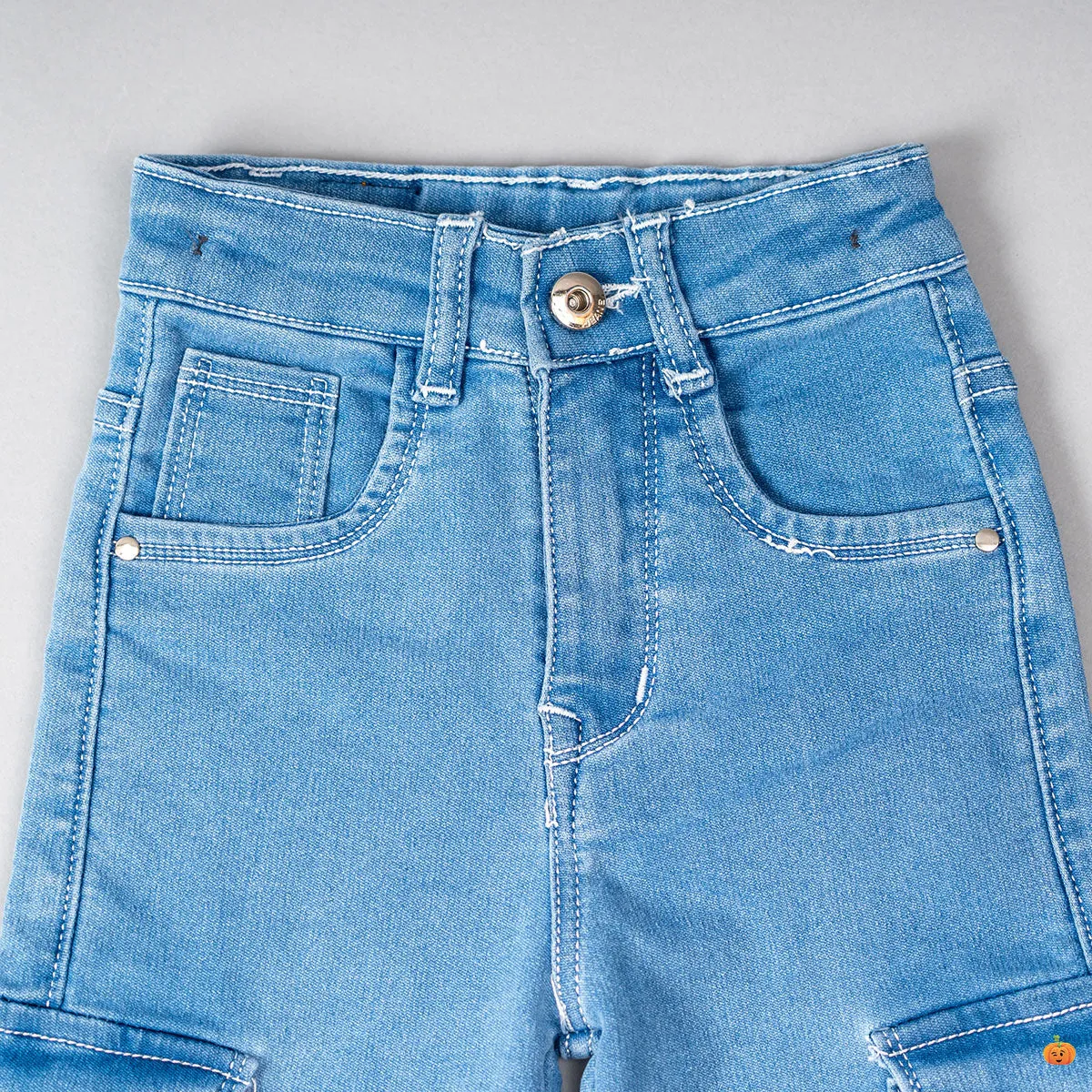 High Rise Girls Cargo Pant