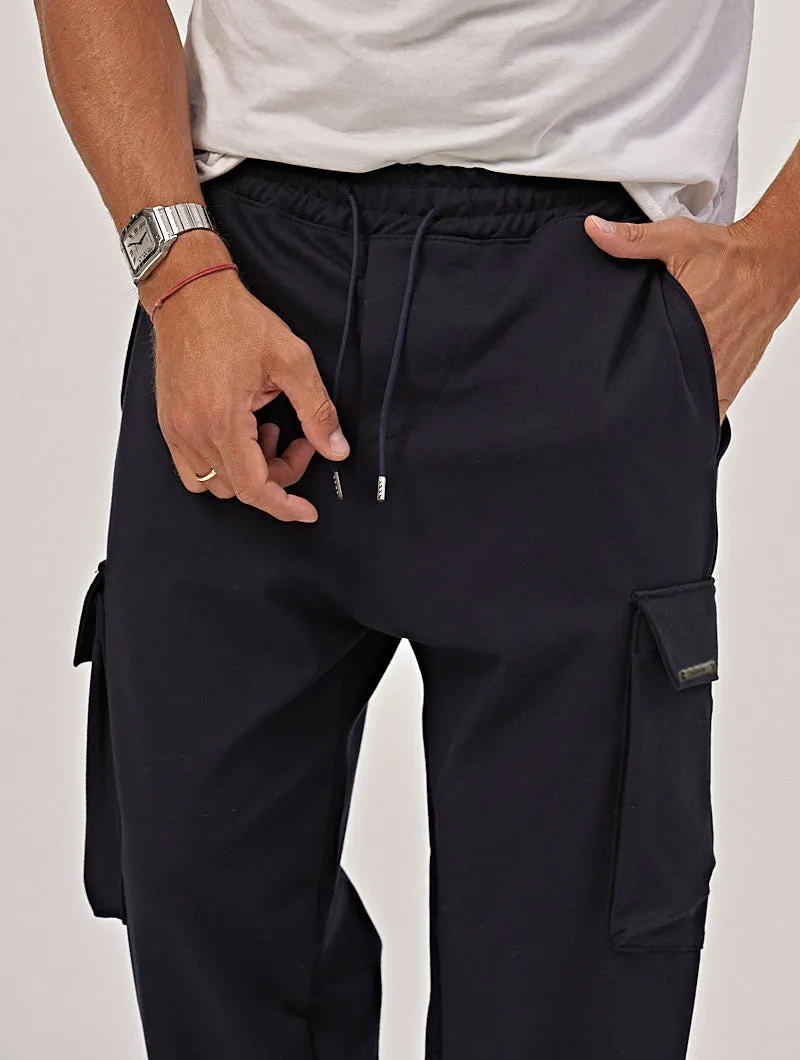 MILANO CARGO PANTS IN BLUE NAVY