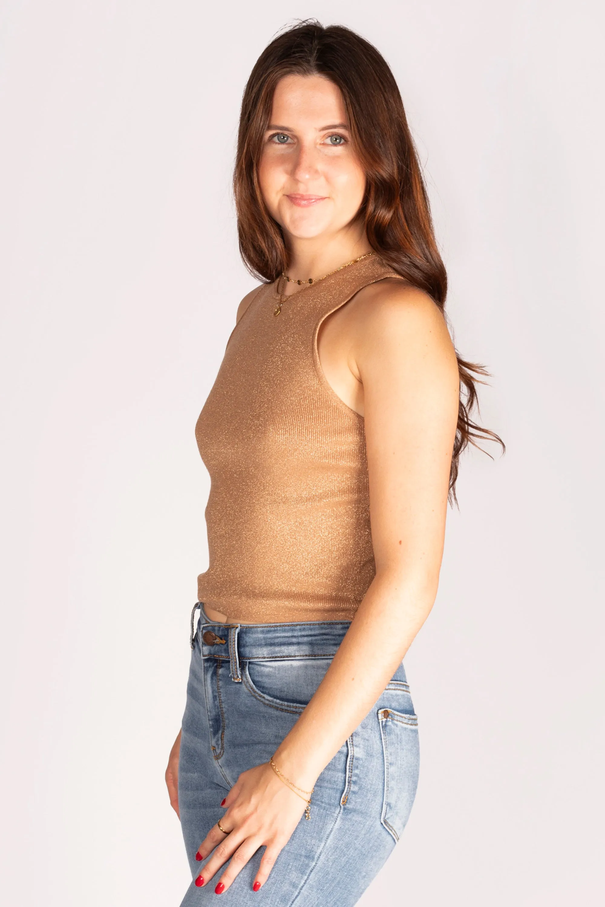 Mocha Gold Shimmer Tank
