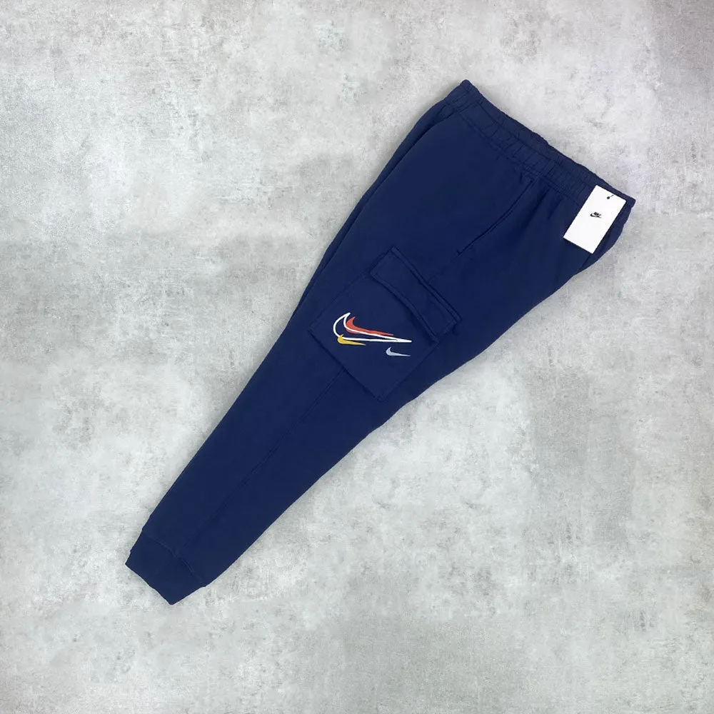 Nike Sportswear Multi Swoosh Graphic Fleece Tracksuit Set Midnight Navy
