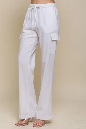 Pantalon Cargo Recto de Lino