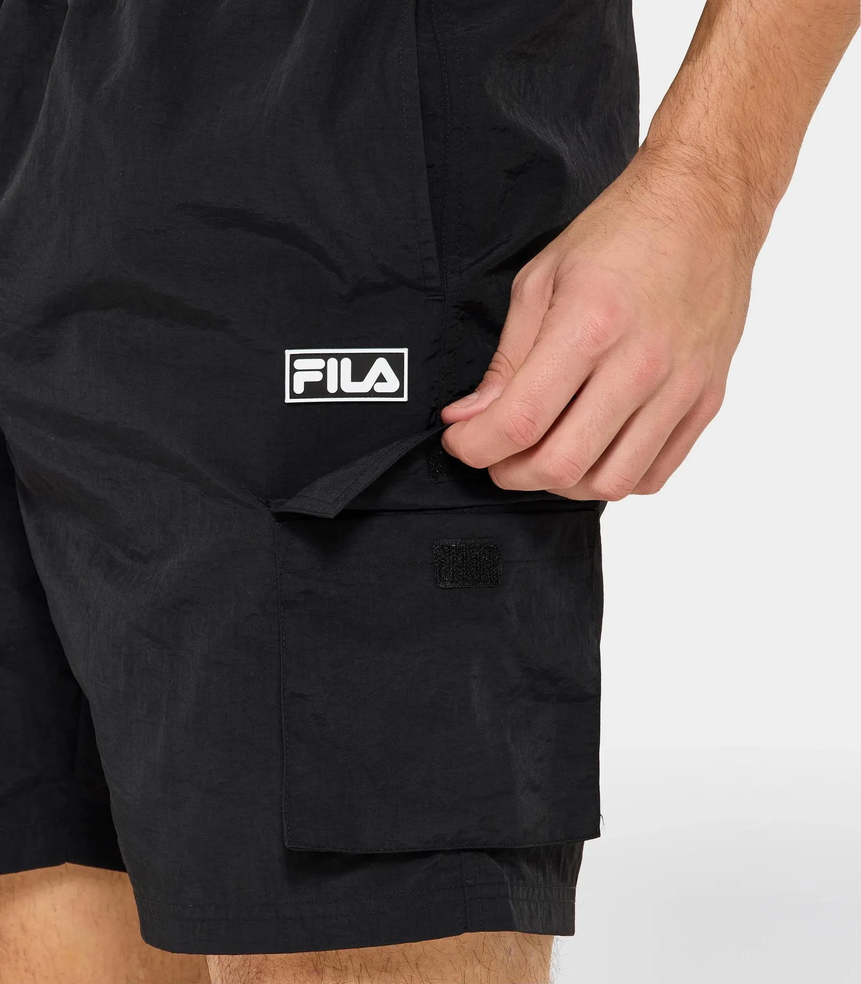 popular  Caelem Cargo Parachute Shorts - Fila - Black