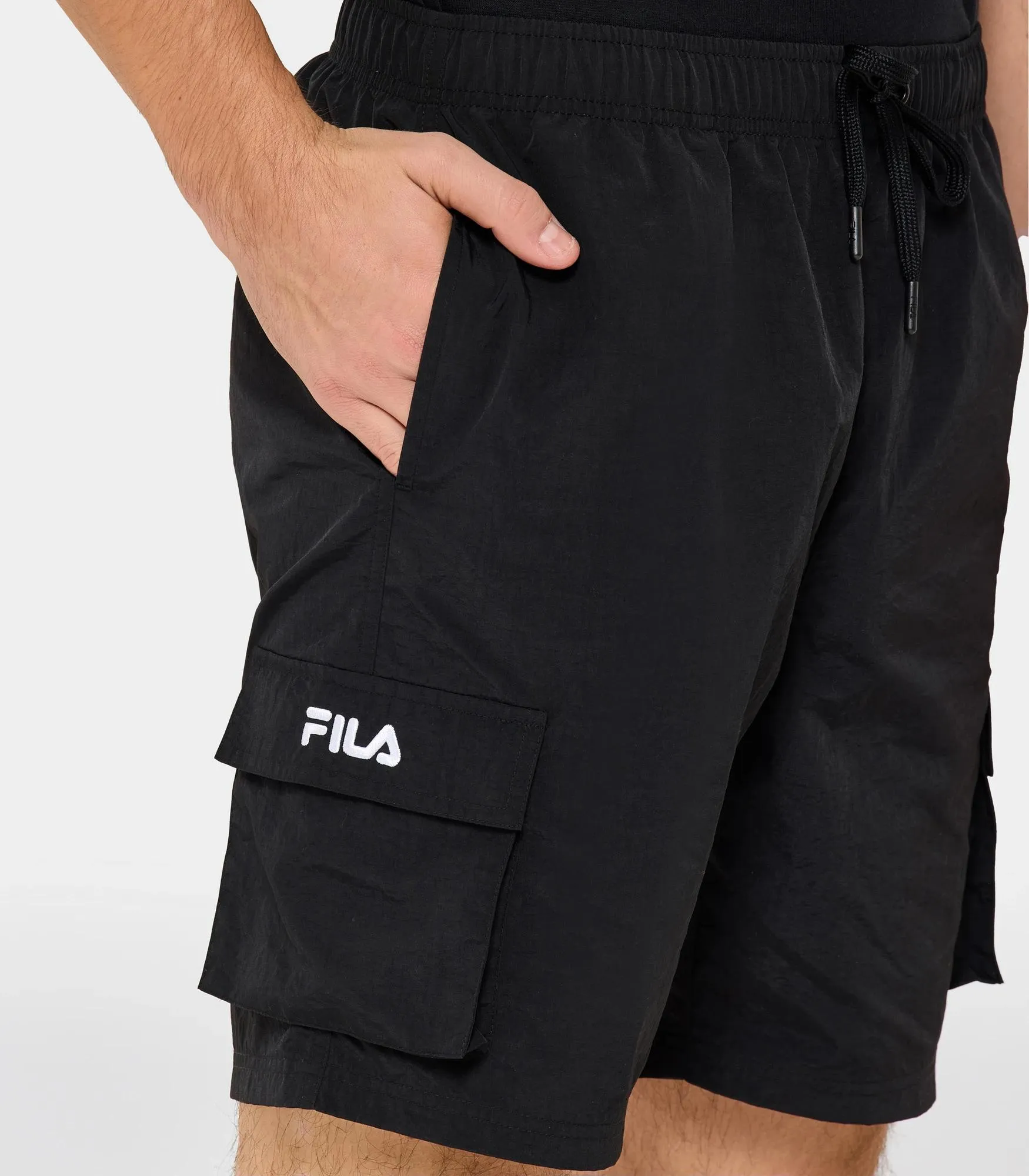 popular  Caelem Cargo Parachute Shorts - Fila - Black