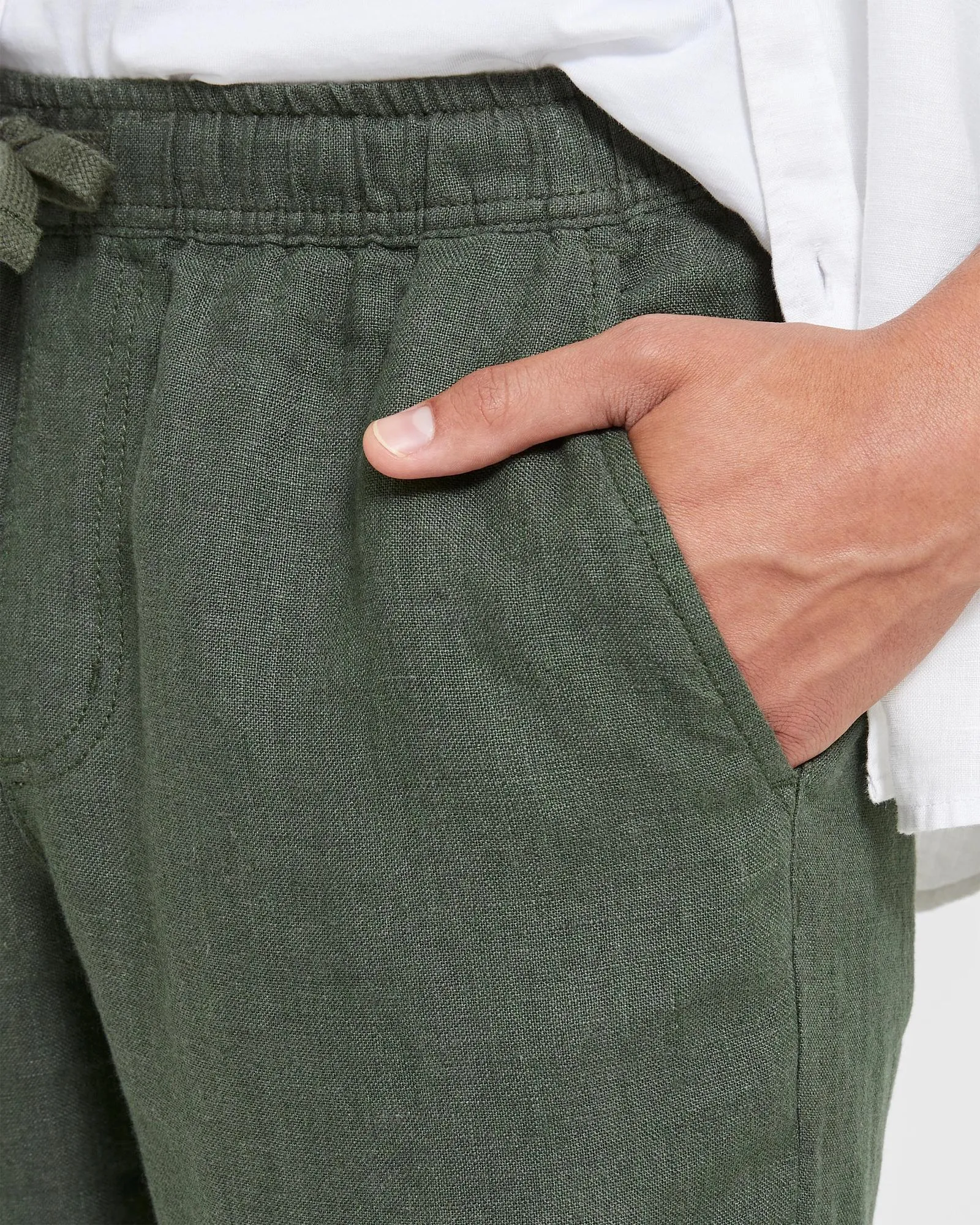 popular  European Linen Pants - Green