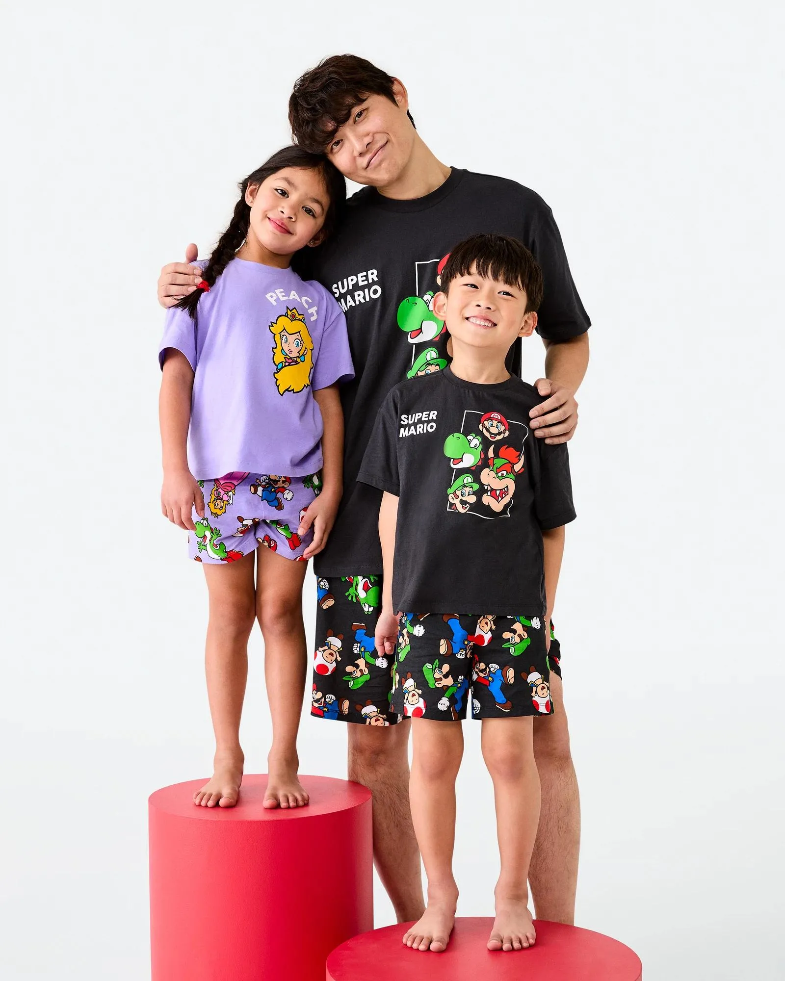 popular  Family Matching Boys Youth Super Mario Cotton Pyjama Set