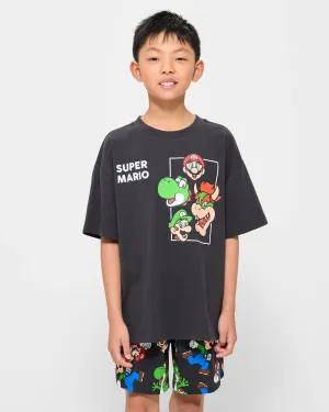 popular  Family Matching Boys Youth Super Mario Cotton Pyjama Set