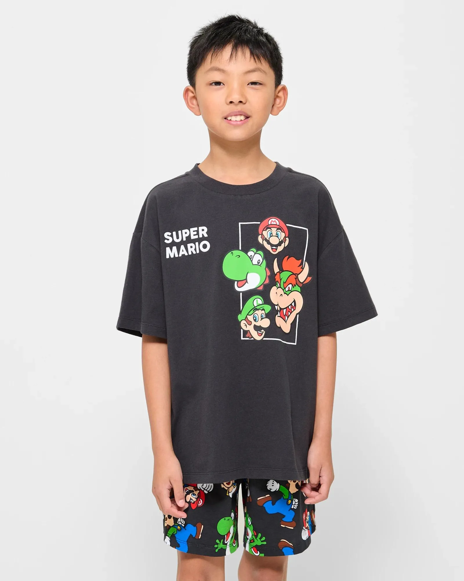 popular  Family Matching Boys Youth Super Mario Cotton Pyjama Set