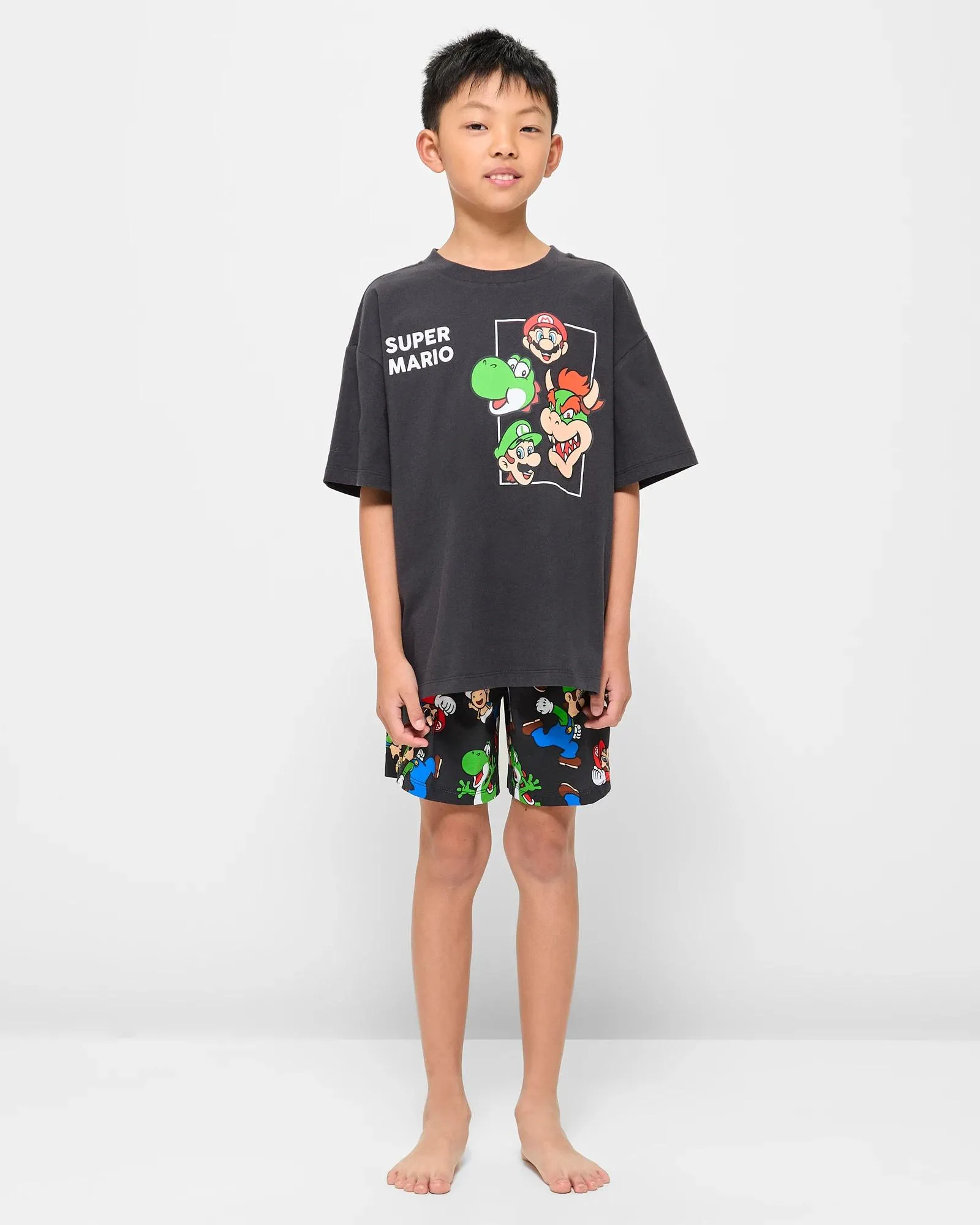 popular  Family Matching Boys Youth Super Mario Cotton Pyjama Set