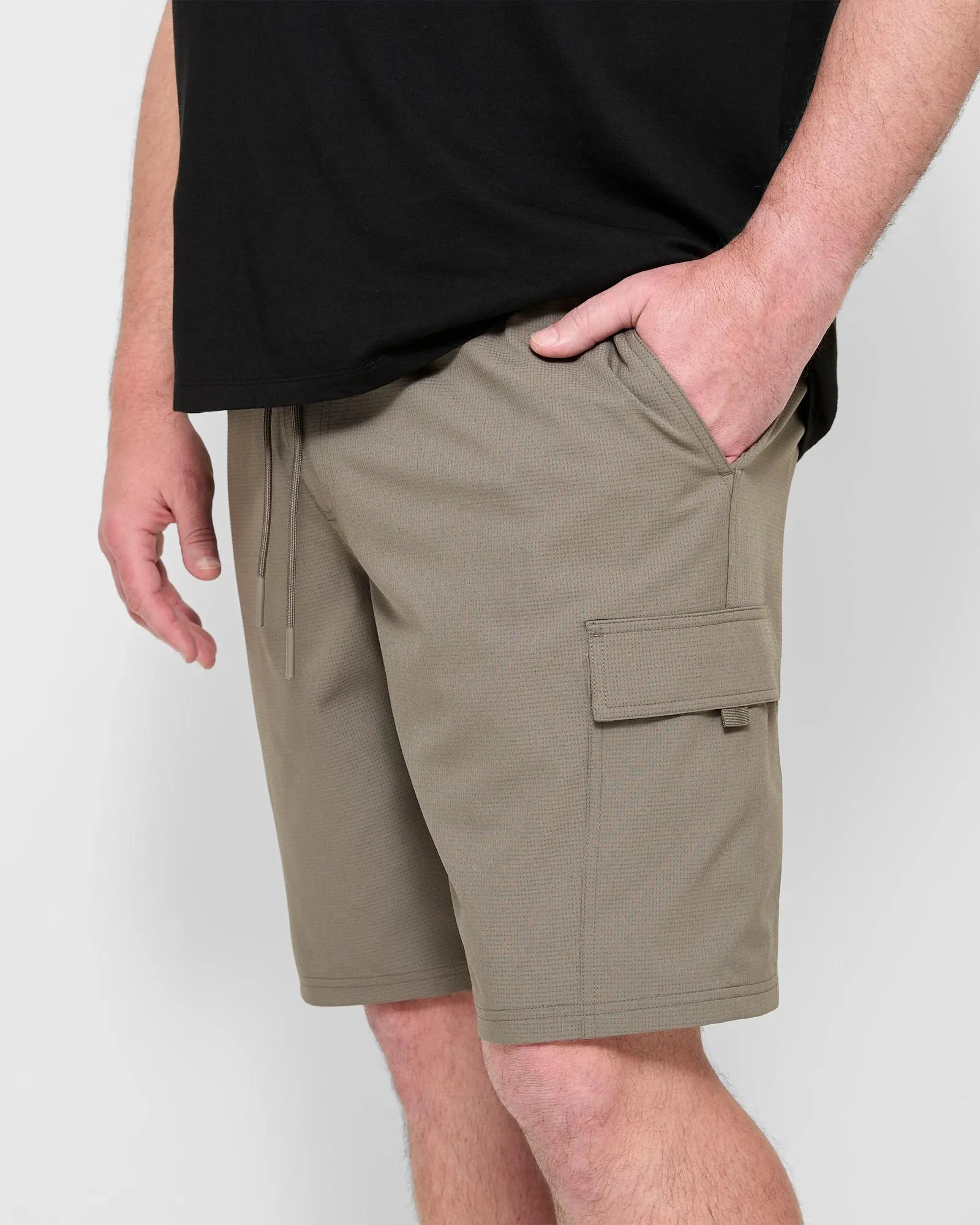 popular  Plus Size Hybris Cargo Shorts - Mushroom