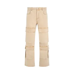 R3CA Cargo Denim Pants in Dirt Cashmere