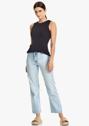 Rib Knit Tank Black