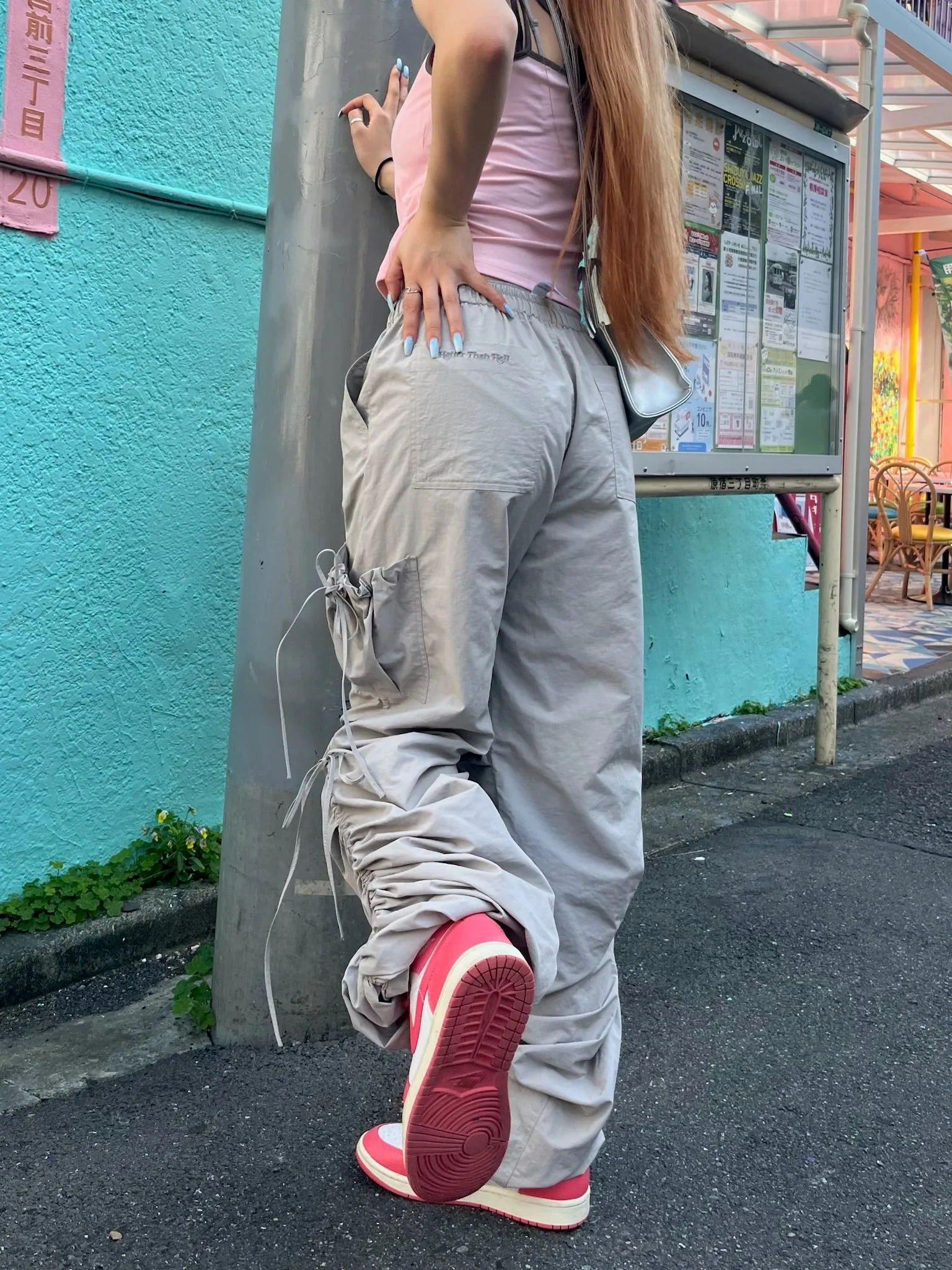 ribbon cargo pants