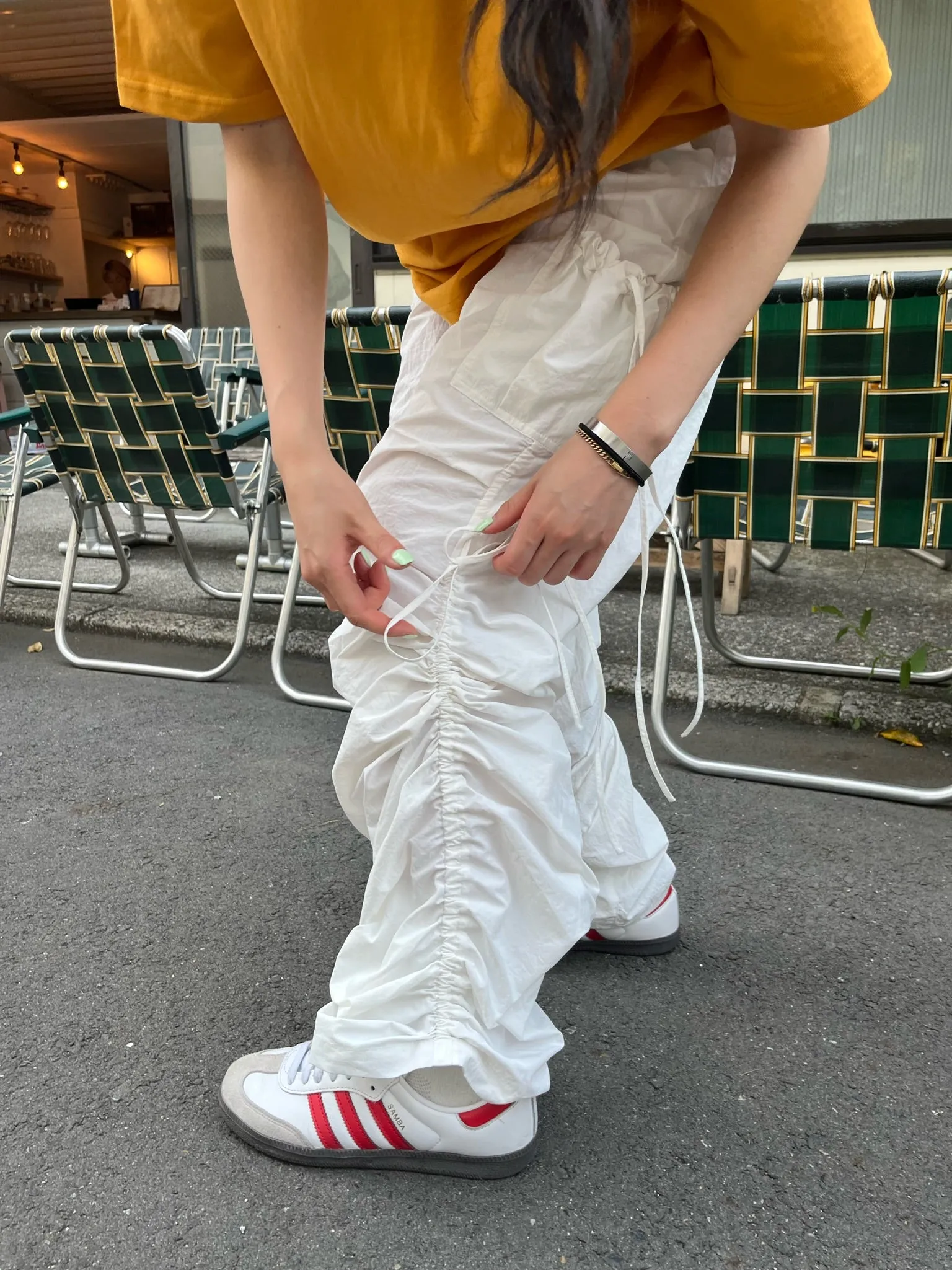 ribbon cargo pants