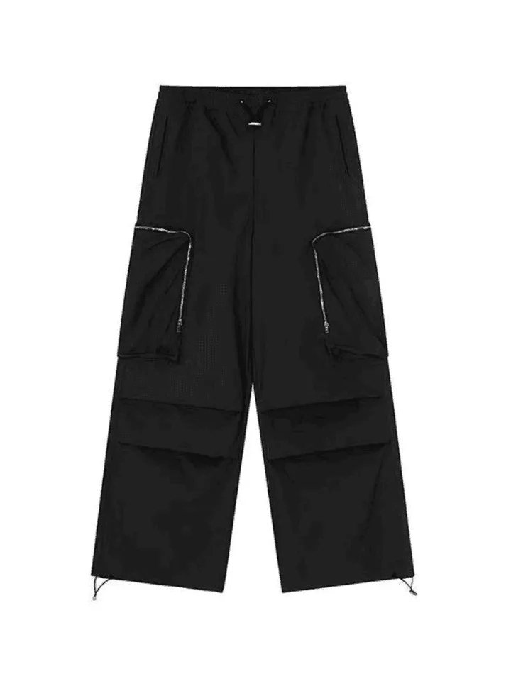 Ruched Zip Pocket Cargo Pants