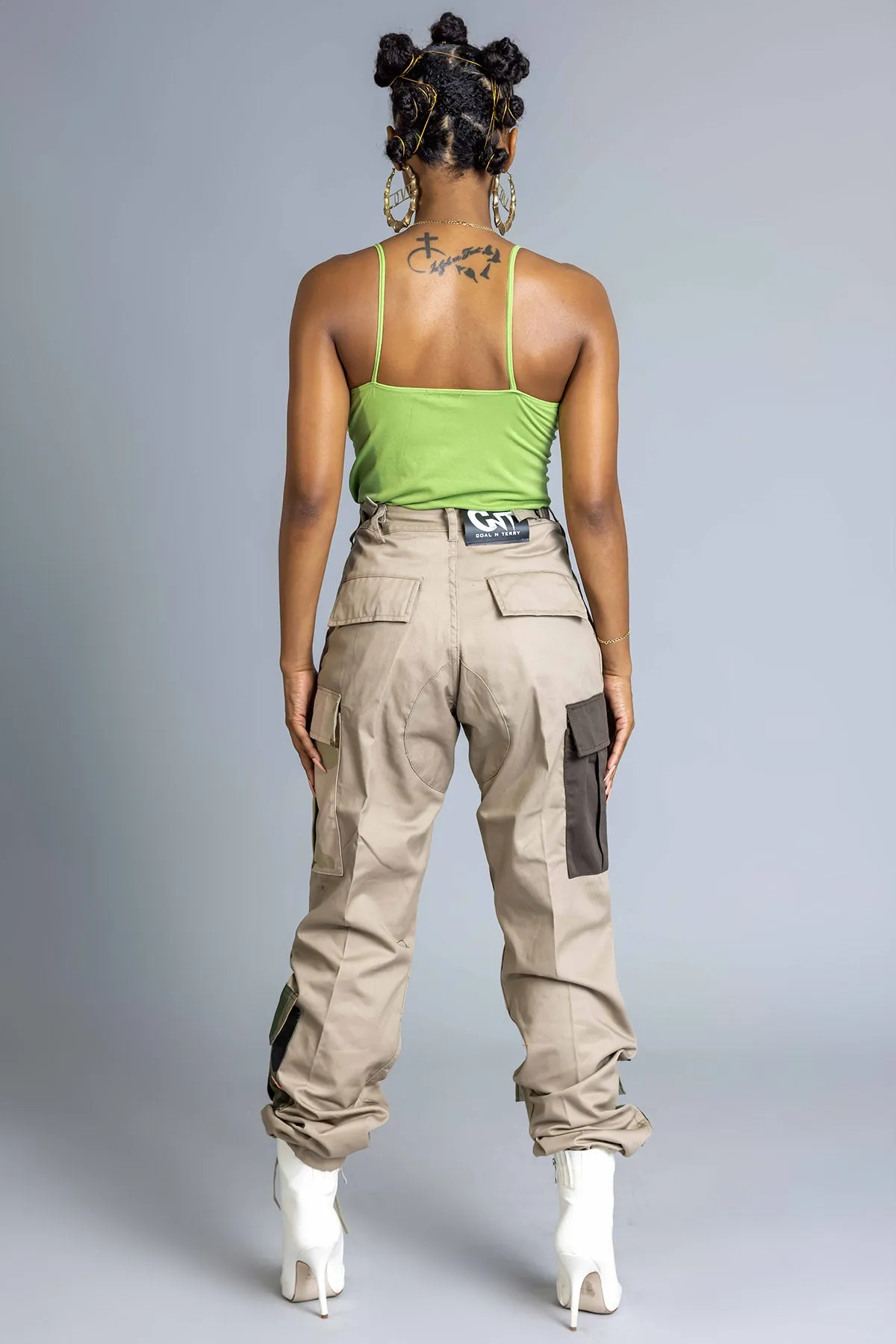 SAND PATCHWORK COMBAT PANT