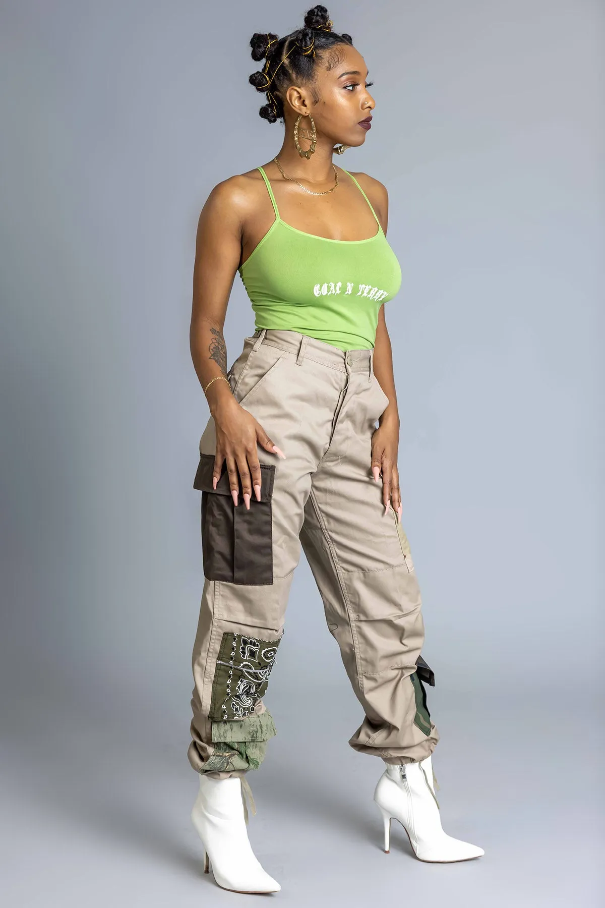 SAND PATCHWORK COMBAT PANT