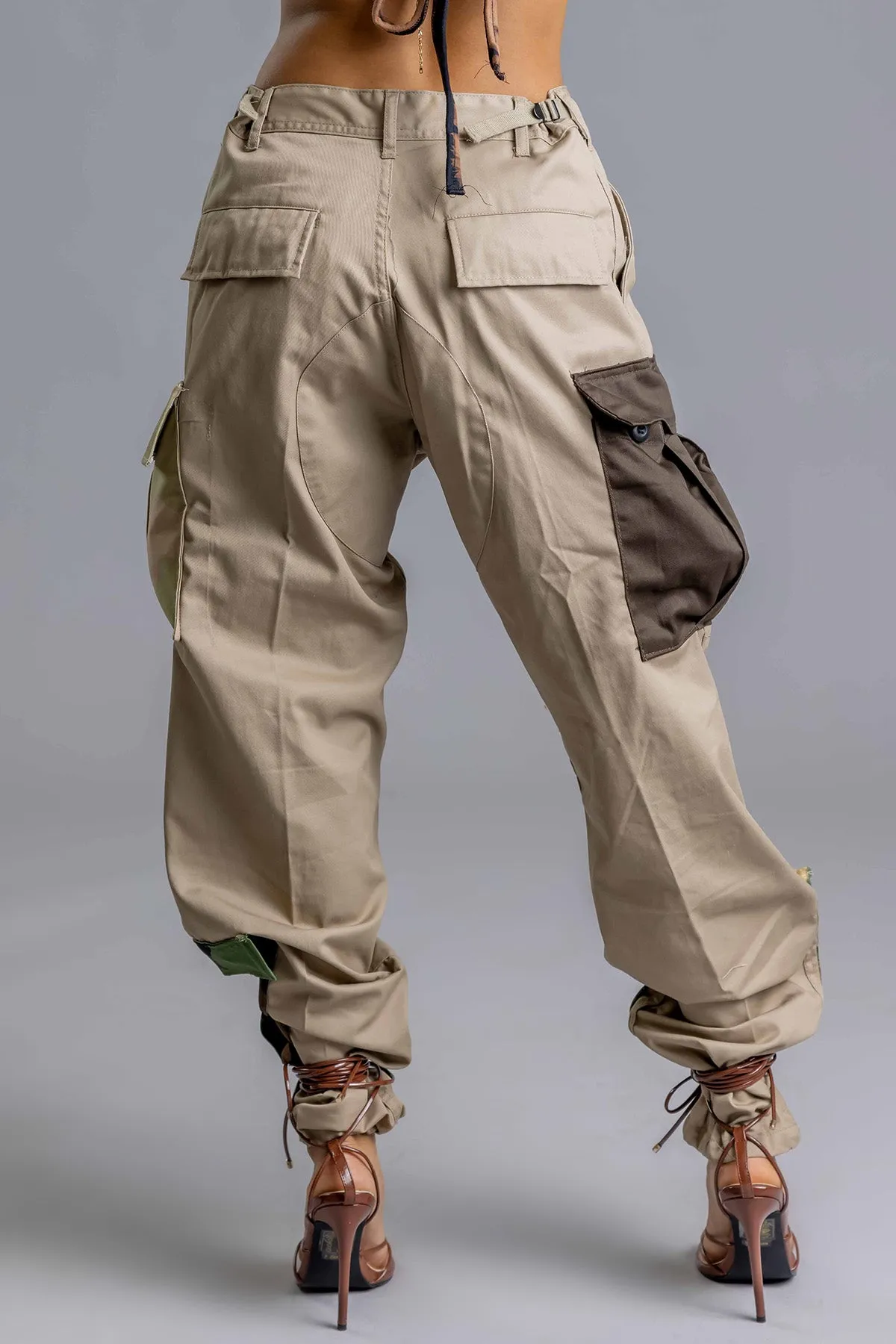 SAND PATCHWORK COMBAT PANT