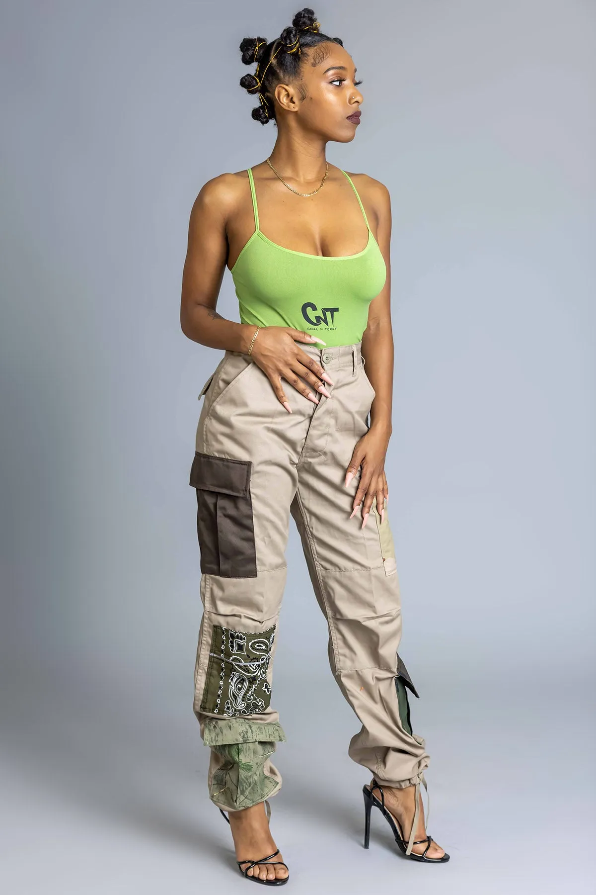 SAND PATCHWORK COMBAT PANT