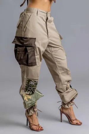 SAND PATCHWORK COMBAT PANT