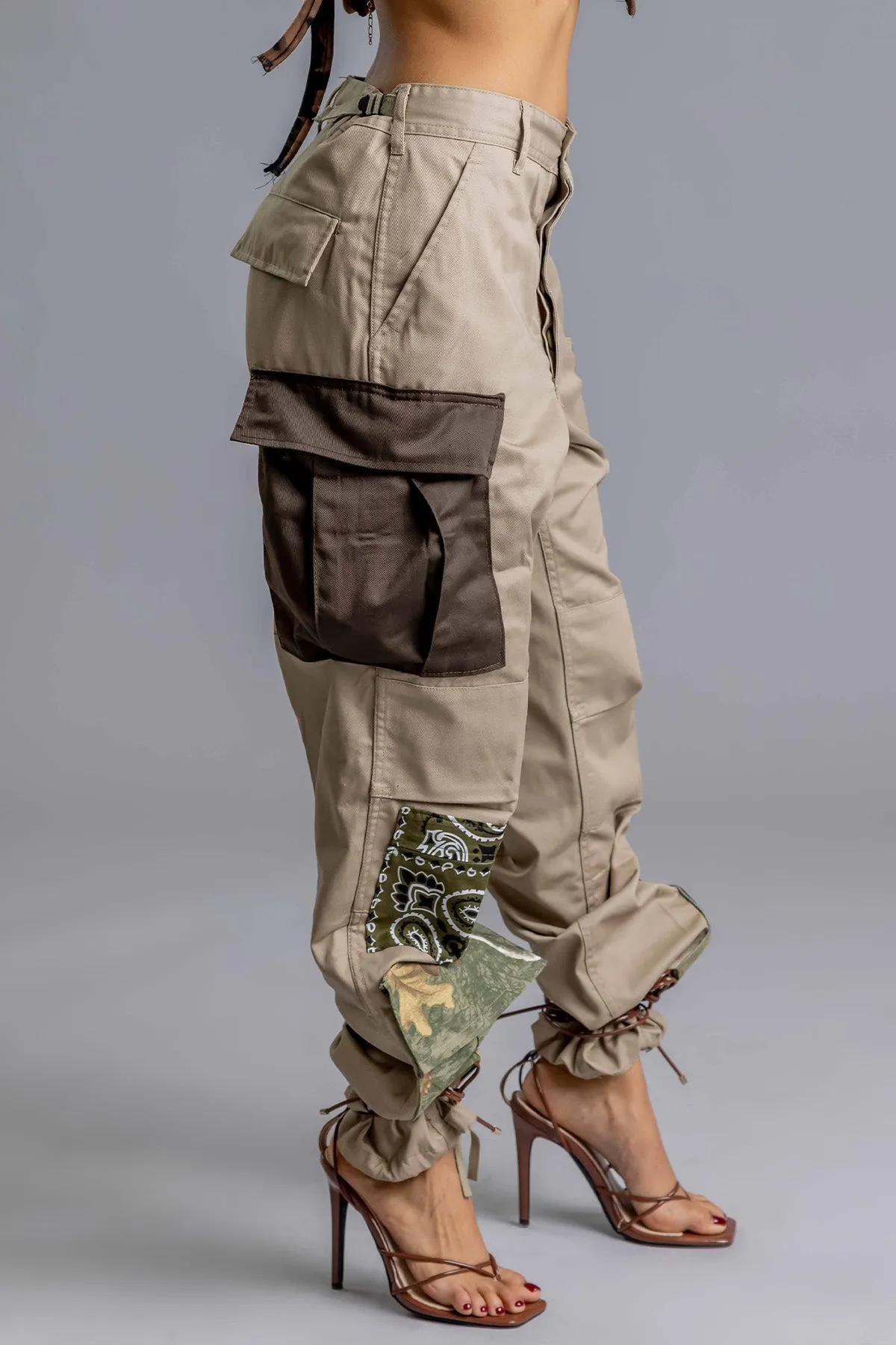SAND PATCHWORK COMBAT PANT