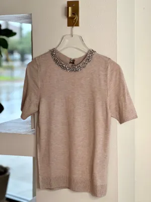 Th2406 Embellished Knit Tee