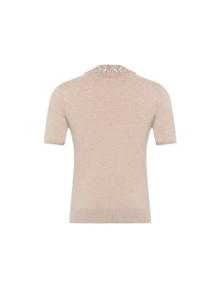 Th2406 Embellished Knit Tee