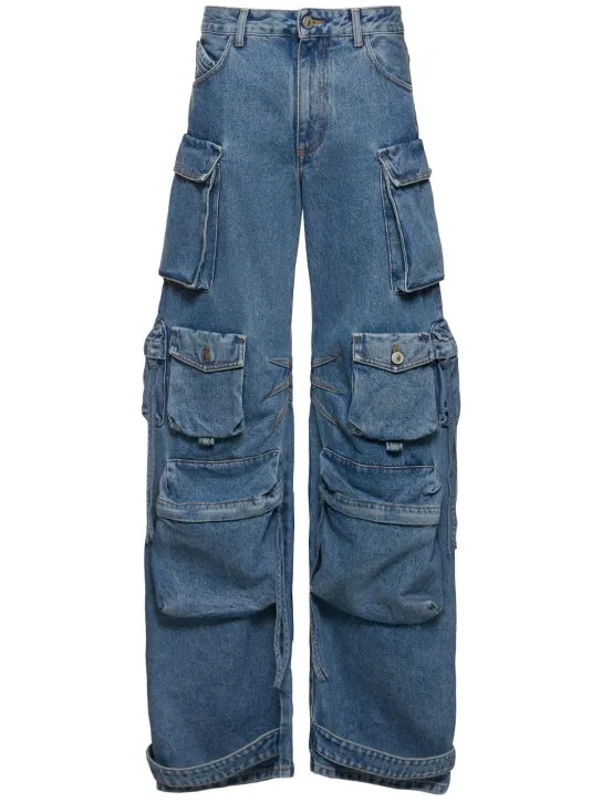 The Attico   Mid rise baggy cargo jeans 