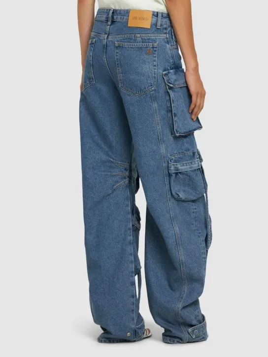 The Attico   Mid rise baggy cargo jeans 