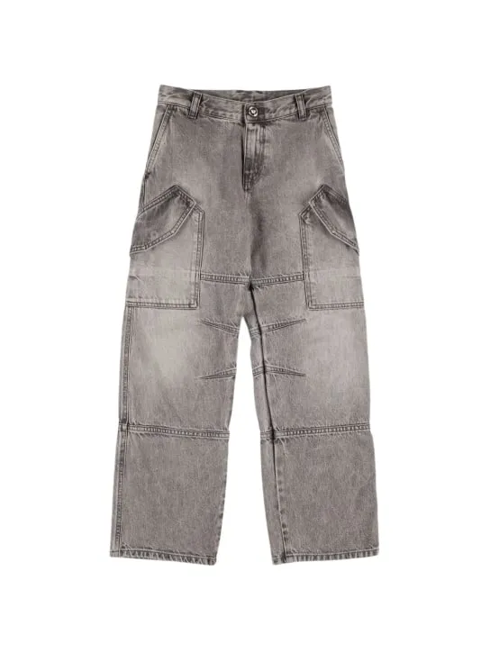 Versace   Stonewashed cotton denim jeans 